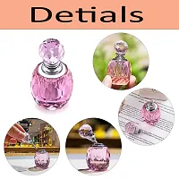 HD Glass Perfume Bottles Empty Mini Pink Refillable Glass Art Decor Perfume Bottle-thumb4