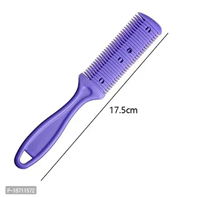 Professional 3 Pcs Double Edge Razor Blades, Trimmer Razor Dual Side Cutting Scissors DIY Hair Thinning Comb Slim Haircuts Cutting Tool-thumb5