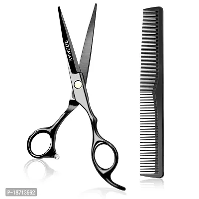 Rosmax Hair Cutting Scissors Professional Salon Barber Scissors?One Comb Included,for Man Woman Adults Kids Babies Cutting Hair Hairdressing Scissors