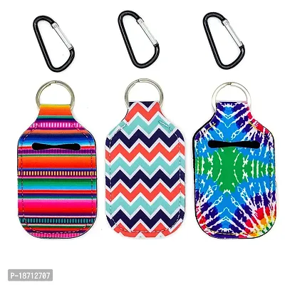 Party Girl Kim Hand Sanitizer Holder - Easy to Use Travel Size Hand Sanitizer Keychain, Attaches Easily to Your Purse, Backpack, Diaper Bag With Key Ring Carabiner Clip for 1 oz Bottles Serape Tie Dye