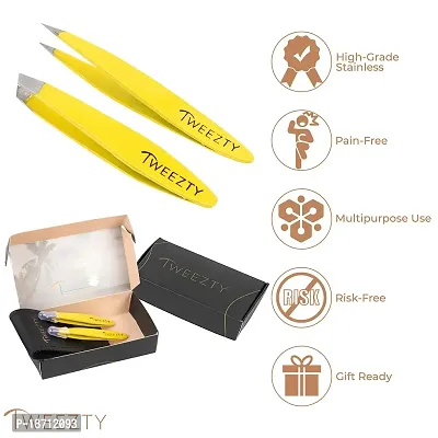 Tweezty Mini Tweezer Set (Yellow)-thumb4