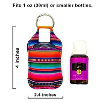 Party Girl Kim Hand Sanitizer Holder - Easy to Use Travel Size Hand Sanitizer Keychain, Attaches Easily to Your Purse, Backpack, Diaper Bag With Key Ring Carabiner Clip for 1 oz Bottles Serape Tie Dye-thumb1