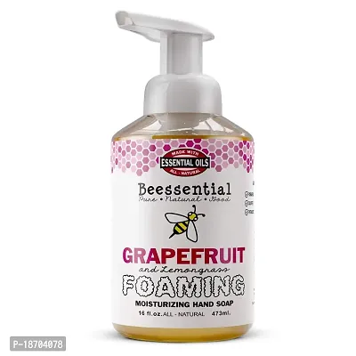 Beessential Foaming Hand Soap, Grapefruit And Lemongrass, 16 Ounce