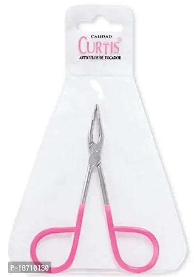 Curtis PROFESSIONAL Salon TWEEZERS with Easy Scissor Handle, CASE Included; The BEST PRECISION EYEBROW TWEEZERS Men/Women; Tools for Facial Hair, Ingrown Hair, Blackhead; Pink  Silver EASY TO HOLD-thumb4