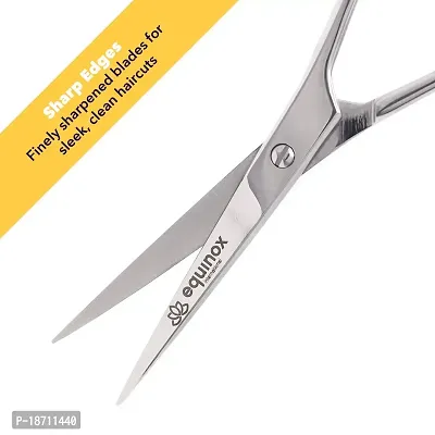Equinox International Professional Shears with Finger Rest - Ice Tempered Barber Hair Cutting Scissors - 6.5 Inches - Stainless Steel Rust Resistant Hair Scissors-thumb4