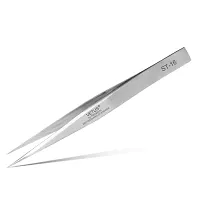 Vetus Tweezer Stainless Steel Non-Magnetic Pointed Tip Professional Eyelash Eyebrow Switzerland Standard St-16-thumb1