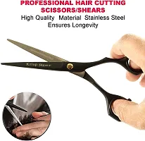 Professional Hair Cutting Scissors - Krisp Shave Japanese Stainless Steel Barber Salon Quality Scissor (6 Inch) - Shears for Men's Beard Mustache Women Kids Pets Haircut All Purpose Shear-thumb2