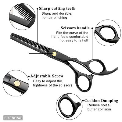 Hair Cutting Scissors Thinning Shears, Professional Haircut Scissors Stainless Steel, 6.5 Inches Sharp Barber Scissors, Hair Cutting Shears for Women, Men, Adults and Kids, Hair Scissors-thumb2