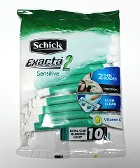 Schick Exacta2 Sensitive Disposable Razor, 10 Count( Pack of 2)-thumb2