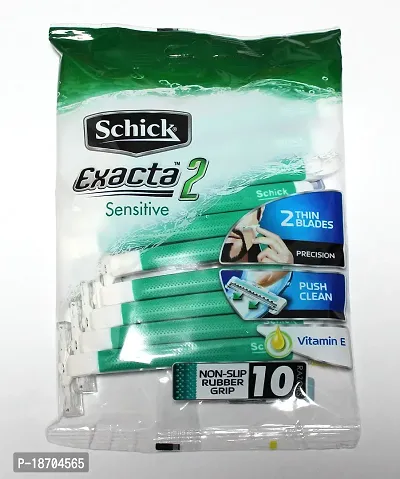 Schick Exacta2 Sensitive Disposable Razor, 10 Count( Pack of 2)-thumb3