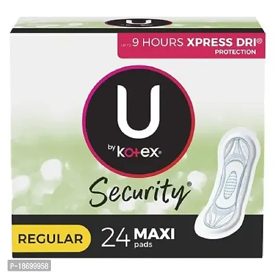 U by Kotex Maxi Pads, Regular, Unscented, 24 Count