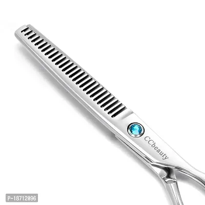 CCbeauty Hair Cutting Scissors Thinning Shears 6 Inch 9cr Stainless Steel Hairdressing Scissors Professional Salon Barber Haircut for Women Man Kids Home  Family Use??OElig;with One Comb-thumb4