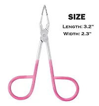 Curtis PROFESSIONAL Salon TWEEZERS with Easy Scissor Handle, CASE Included; The BEST PRECISION EYEBROW TWEEZERS Men/Women; Tools for Facial Hair, Ingrown Hair, Blackhead; Pink  Silver EASY TO HOLD-thumb4