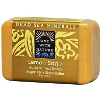 One With Nature Lemon Sage Dead Sea Mineral Soap, 7 Ounce Bar-thumb4