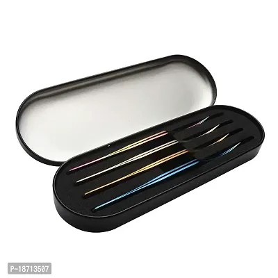 Professional Tweezers Storage Case Activated Sealed Box Eyelash Extension Tools Container, 1 Pc, Black