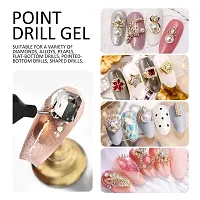 Ownest 2 Pcs Nail Art Rhinestone Glue, Nail glue pen Resin polishing Agent,Adhesive Resin Crystal Polish Decor, Adhesive Decoration Gem Crystal Diamond Jewelry-10ml-thumb2