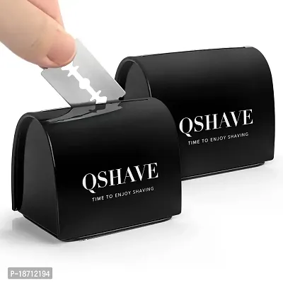 QSHAVE Blade Disposal Case Safe Storage Bank for Used Safety Razor Blades 2 PCS-thumb0