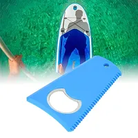 Alomejor Portable Surfboard Wax Scrape Remover Comb Board Wax Cleaning Tool Bottle Opener Optional Color Black Yellow Blue (Blue)-thumb4