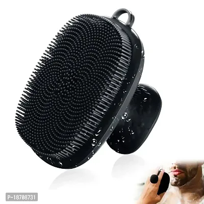 Facial Cleansing Brush Silicone, Face Wash Brush Manual Waterproof, Cleansing Skin Care Face Brushes for Cleansing and Exfoliating (black)