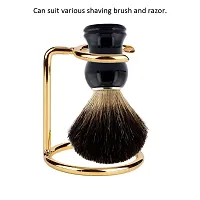 Shaving Brush Stand, Brush Shaving Holder, Stainless Steel Stand Razor Holder Lightweight Space Saver Shave Brush Stand for Daily Personal Shaving and Barber Tool-thumb2