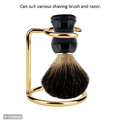 Shaving Brush Stand, Brush Shaving Holder, Stainless Steel Stand Razor Holder Lightweight Space Saver Shave Brush Stand for Daily Personal Shaving and Barber Tool-thumb3