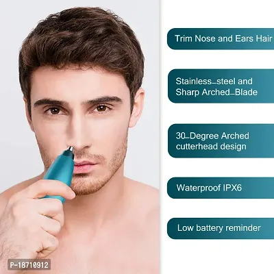 TOUCHBeauty Advanced Painless Ear Nose Hair Trimmer for Men Updated Version with Low battery Reminder, Washable Dual Edge Blades, Mens Precision Personal Groomer System Battery-Powered-thumb3