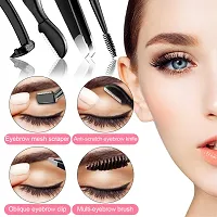 8 in 1 Eyebrow Grooming Set, EBANKU Eyebrow Razor Eyebrow Scissors Eyebrow Tweezer Eyebrow Comb Eyebrow Scraping Nose Hair Scissors Eyelash Curler False Eyelashes Applicator Tool Eyebrow Tools Kit-thumb1