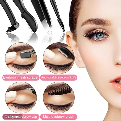 8 in 1 Eyebrow Grooming Set, EBANKU Eyebrow Razor Eyebrow Scissors Eyebrow Tweezer Eyebrow Comb Eyebrow Scraping Nose Hair Scissors Eyelash Curler False Eyelashes Applicator Tool Eyebrow Tools Kit-thumb2