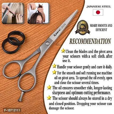 AIDEOQ - Barber Scissors 6.5 - Hair Cutting Shears - scissors for hair cutting - Professional Scissors - hairdresser scissors. (6.5, silver)-thumb3