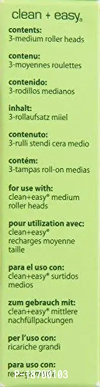 Clean + Easy Medium Roller head, Bikini Roll-on Waxing System, 3-Pack-thumb5