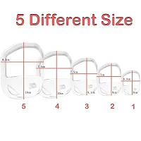 5 Sizes Set of French Beard or Goatee Shaving Template I Beard Outliner I Guide to Shave Goatee I Reduce Shaving Time I Perfect Symmetric Beard Every Time I Shave Perfect Beard at Home (Transparent)-thumb1