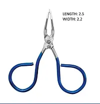 PROFESSIONAL Mini TWEEZERS with Easy Scissor Handle, The BEST PRECISION EYEBROW TWEEZERS Men/Women; PORTABLE; Facial Hair, Ingrown Hair, Blackhead; Silver  Blue Model 28-CC MADE IN MEXICO-thumb4