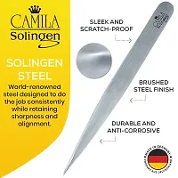 Camila Solingen CS27 4 Professional Surgical Grade Stainless Steel Precision Tip Eyebrow Tweezers for Facial Hair Shaping  Removal. Beauty Tool for Men/Women. Made in Solingen Germany (Pointed)-thumb4