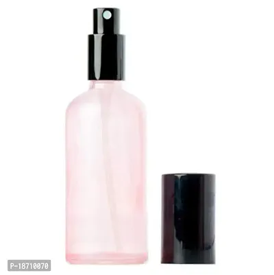 1PC Pink Glass Spray Bottle Container Press Bottles For Fine Mist Moisturizing Watering Perfume Cologne (100ML/3.4oz)-thumb0