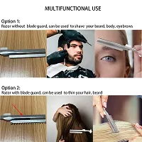 LEYMIGA Professional Hair Styling Thinning Texturizing Cutting, Straight Razors + 10 Replacement Blades-thumb3