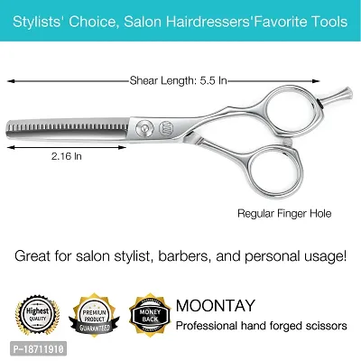 Professional Hair Thinning Scissors, 5.5 Inch Barber Hair Texturizing Blending Shears for Hairdresser Women Men Adults, Handmade from 440C Japanese Stainless Steel, 30 Teeth, 20-25% Thinning Rate-thumb5