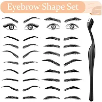 20 Pieces Eyebrow Razors Eyebrow Shaper Facial Trimmer Small Blade Size Dermaplaning Tool for Women Men Makeup Face Too,Black-thumb2