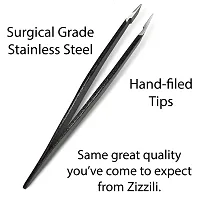 Zizzili Basics Mini Slant Tweezers - Best Tweezers for Eyebrow, Facial Hair Removal and your Precision Needs (Midnight Ombre)-thumb2