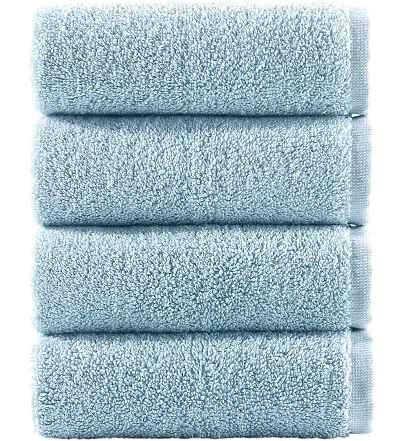 Hammam Linen Washcloth Set Premium Original Turkish Cotton, Hotel Quality for Maximum Softness  Absorbency for Face, Hand, Kitchen  Cleaning (Light Baby Blue, Washcloth Set)