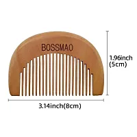 Beard Comb Mustache Comb Wooden Comb Small Comb 3x2 inches (8x5cm) Mustache Combs for Men Wooden Beard Comb Premium Pocket Comb Convenient for Taking and Handling-thumb1