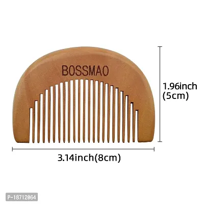 Beard Comb Mustache Comb Wooden Comb Small Comb 3x2 inches (8x5cm) Mustache Combs for Men Wooden Beard Comb Premium Pocket Comb Convenient for Taking and Handling-thumb2