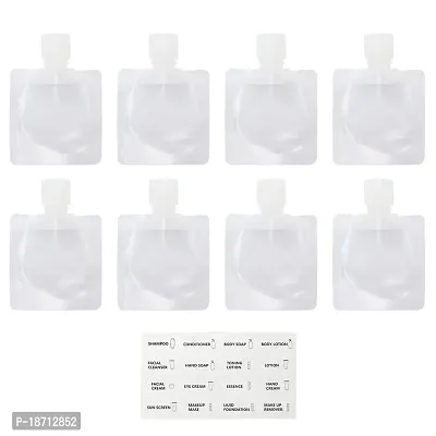 RIIEYOCA Portable Travel Liquid Clear Plastic Empty Packaging Bag(8pcs) (30ml)