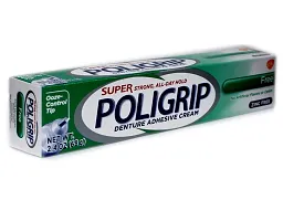 Super Poligrip Denture Adhesive Cream, Artificial Flavor/Color Free 2.4 oz by Abreva-thumb1