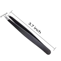 Tweezers, McoMce Tweezer, Eyebrow Tweezers Made of Stainless Steel, Ideal for Pesky Stray Hairs, Eyebrow Shaping, Double Eyelid Patches, Black-thumb1