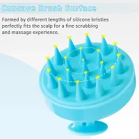 FREATECH Scalp Massager Shampoo Brush with Long  Flexible Silicone Bristles for Hair Care and Head Relaxation, Glide Through Hair Easily, Dandruff Removal and Itching Relief, Wet and Dry, Light Blue-thumb3