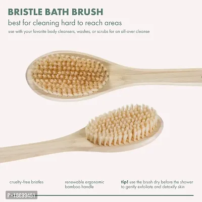 Eco Tools Bamboo Bristle Bath Brush, Brown-thumb2