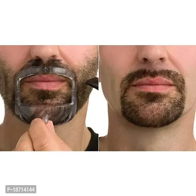 5 Sizes Set of French Beard or Goatee Shaving Template I Beard Outliner I Guide to Shave Goatee I Reduce Shaving Time I Perfect Symmetric Beard Every Time I Shave Perfect Beard at Home (Transparent)
