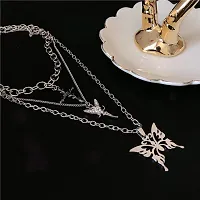 YERTTER Dainty Unique Punk Layering Chain Choker Necklace Boho Jewelry Set Layered Butterfly Pendant Statement Chunky Chain Necklace Festival Statement Necklace for Women Man-thumb3