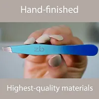 Zizzili Basics Tweezers - Limited Edition Aqua OmbrAtilde;? Slant Tweezer - Best Tweezers for Eyebrow, Hair Removal and Your Precision Needs-thumb3