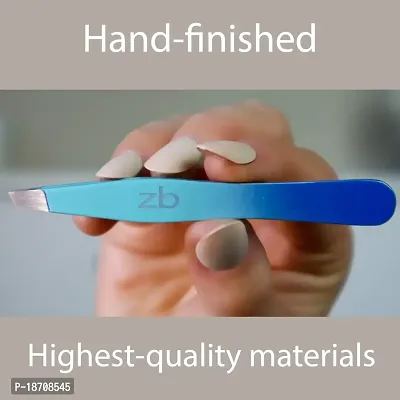 Zizzili Basics Tweezers - Limited Edition Aqua OmbrAtilde;? Slant Tweezer - Best Tweezers for Eyebrow, Hair Removal and Your Precision Needs-thumb4